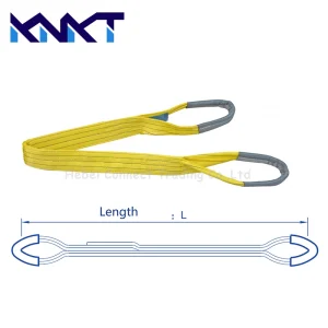 Webbing sling belt, duplex webbing sling, webbing sling 2 ply, 4 ply, Polyester lifting sling