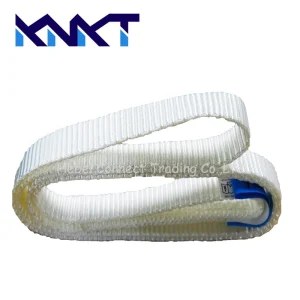 single-use slings，flat webbing sling，white lifting slings，one way slings，china lifting sling manufacturer and supplier，
