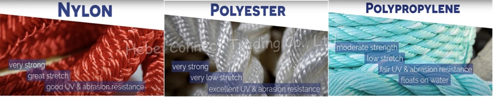 polyester rope for marine use, UV-resistant rope options, cost-effective polypropylene ropes